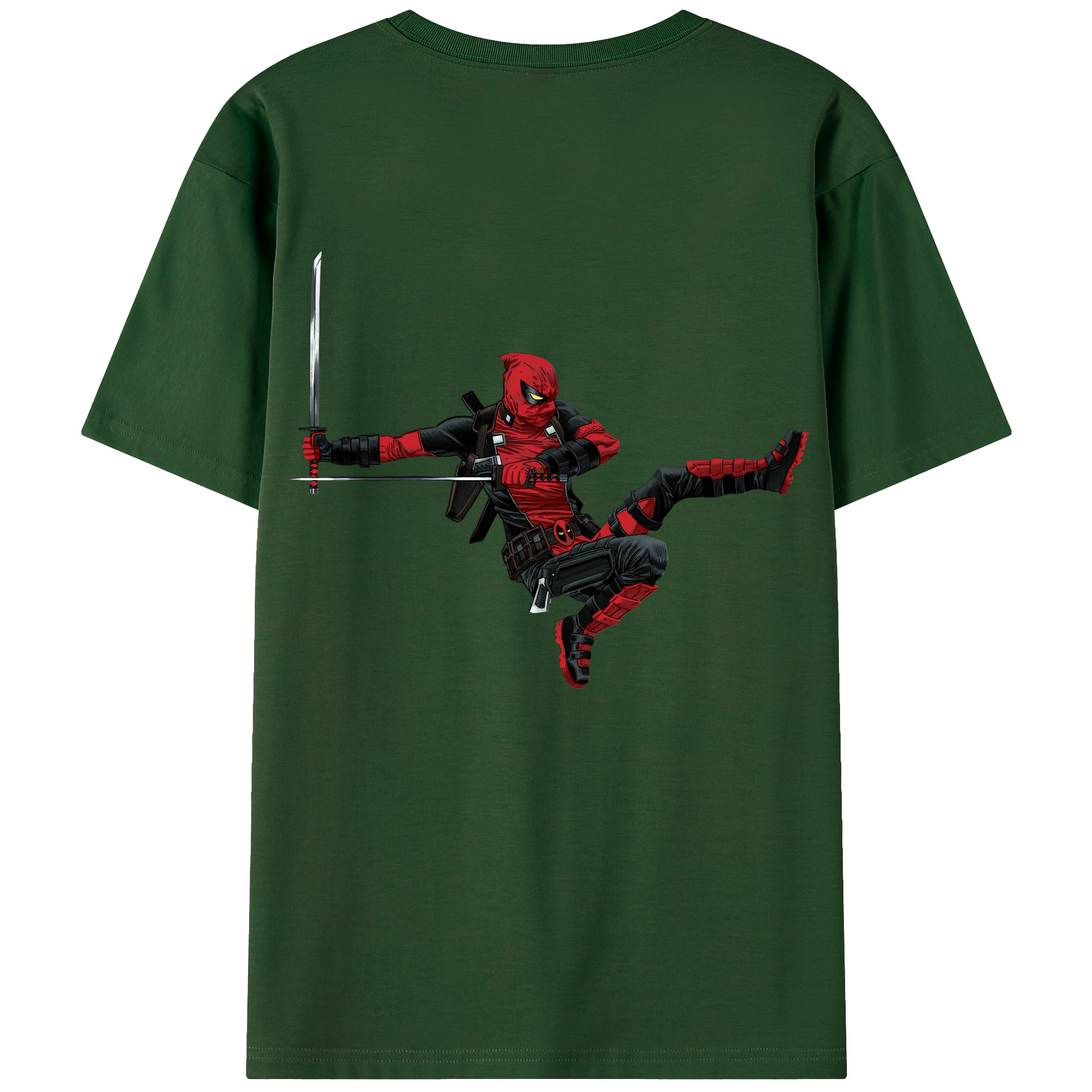 （画像用） Deadpool デッドプール 綿100％半袖Tシャツ（背面プリント）